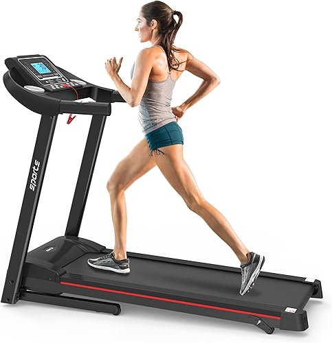 Caminadora plegable con inclinación, máquina eléctrica para caminar, pantalla LCD de 5 pulgadas, música Bluetooth, capacidad de 250 libras