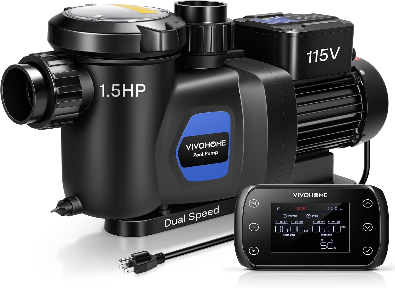 VIVOHOME 1.5HP Dual Speed Pool Pump