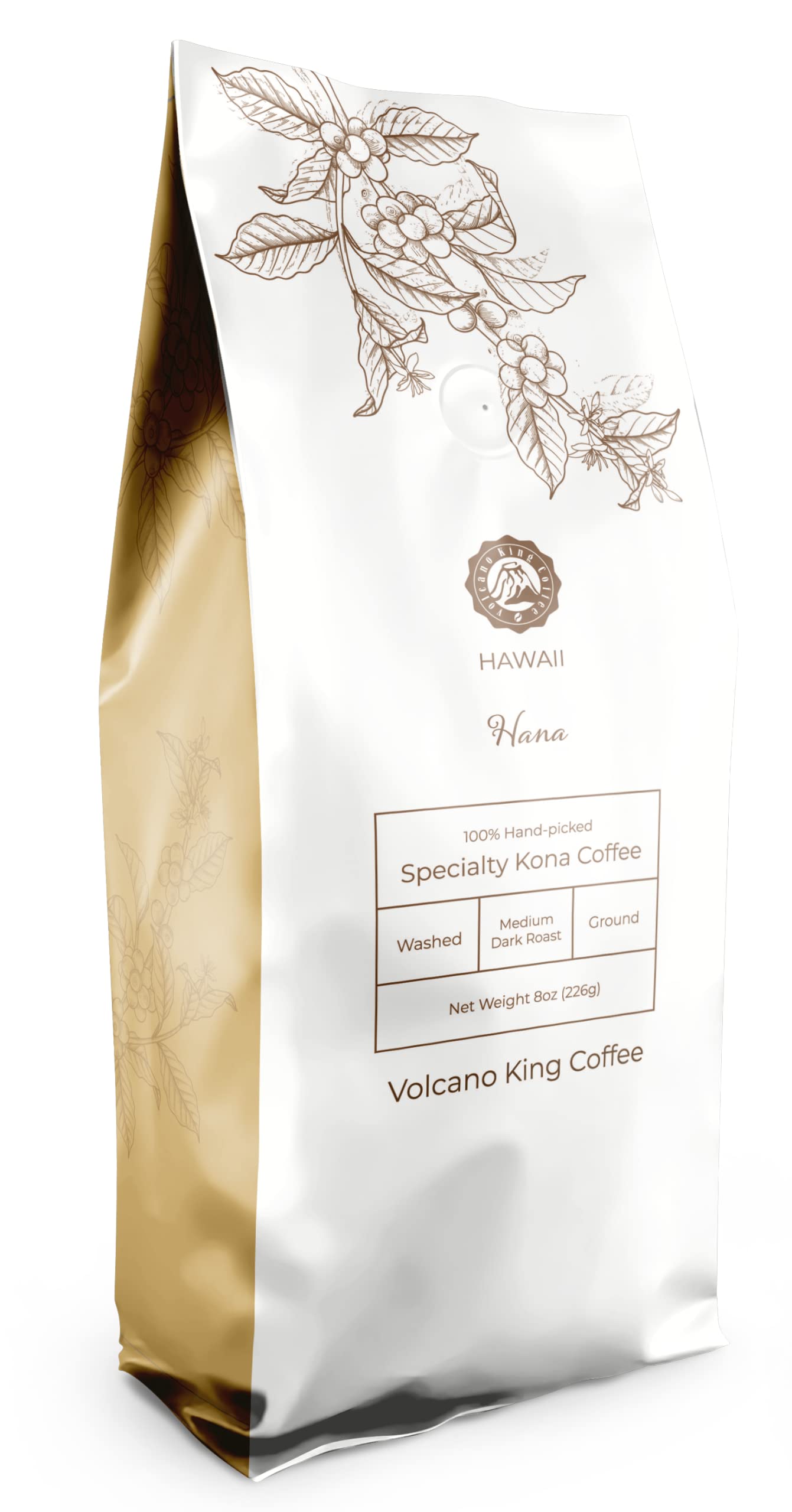 Hana, 100% Kona Coffee, Medium Dark Roast, Grounds