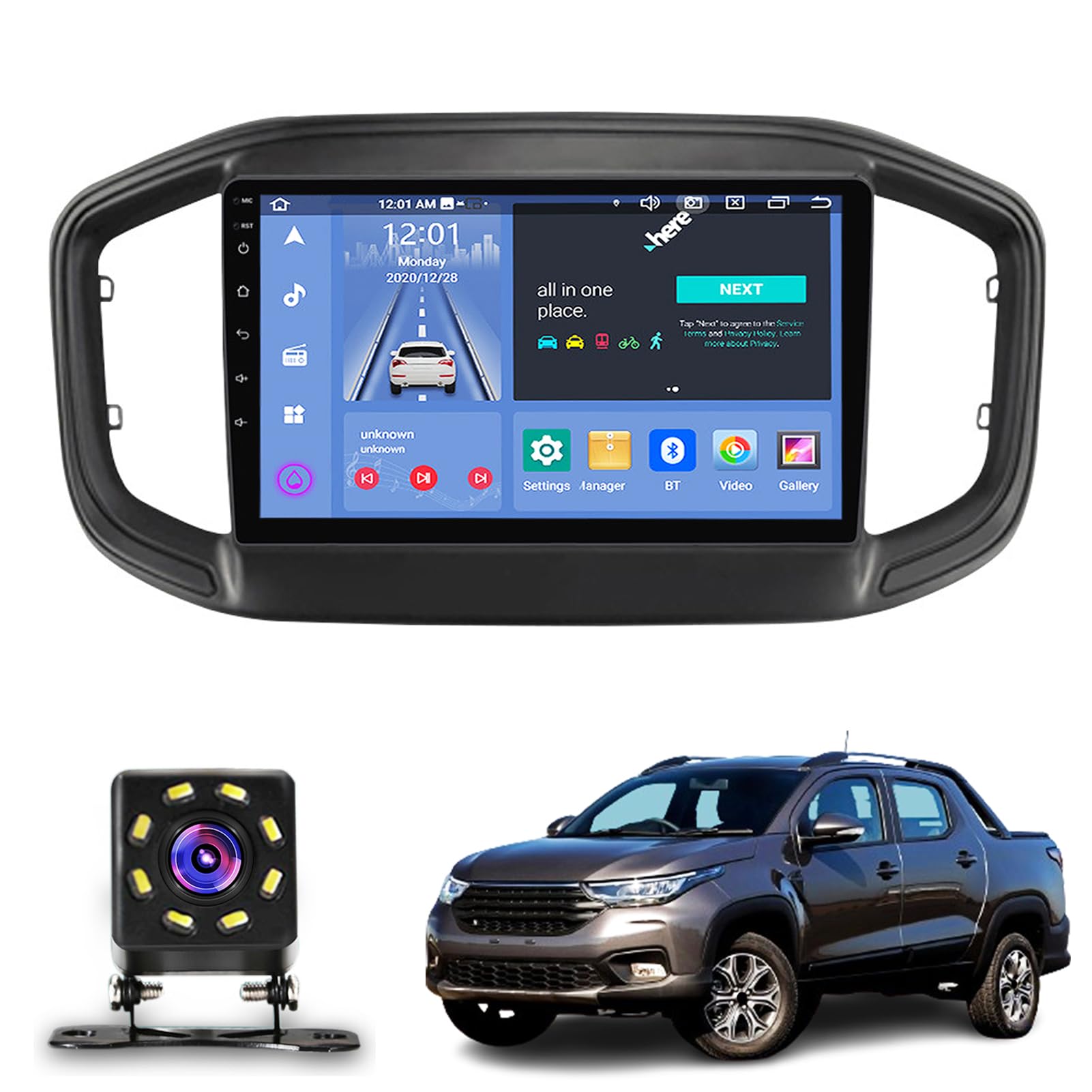 Amazon.com: 9 inch Multifunctional Car Screen for Fiat Strada 2020