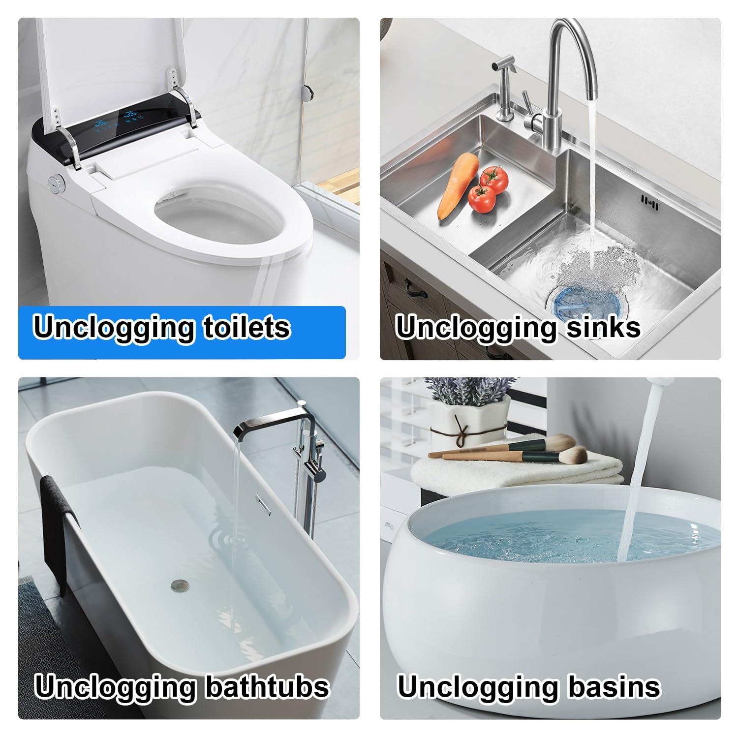 Abflussreiniger Pumpe Rohrreinigungspumpe Rohrreiniger Druckluft mit 4 SaugnäPfen, Luftdruckanzeige, Pressluft Rohrreiniger Kit, für Waschbecken, Bodenablauf, Toiletten