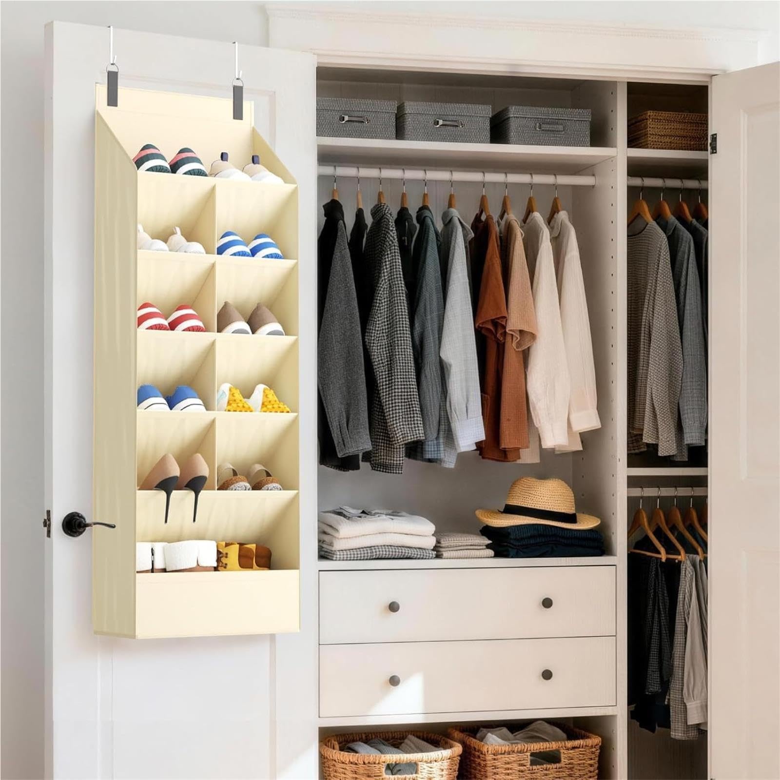 Étagère à Chaussures au-Dessus de la Porte, Organisateur de Chaussures
