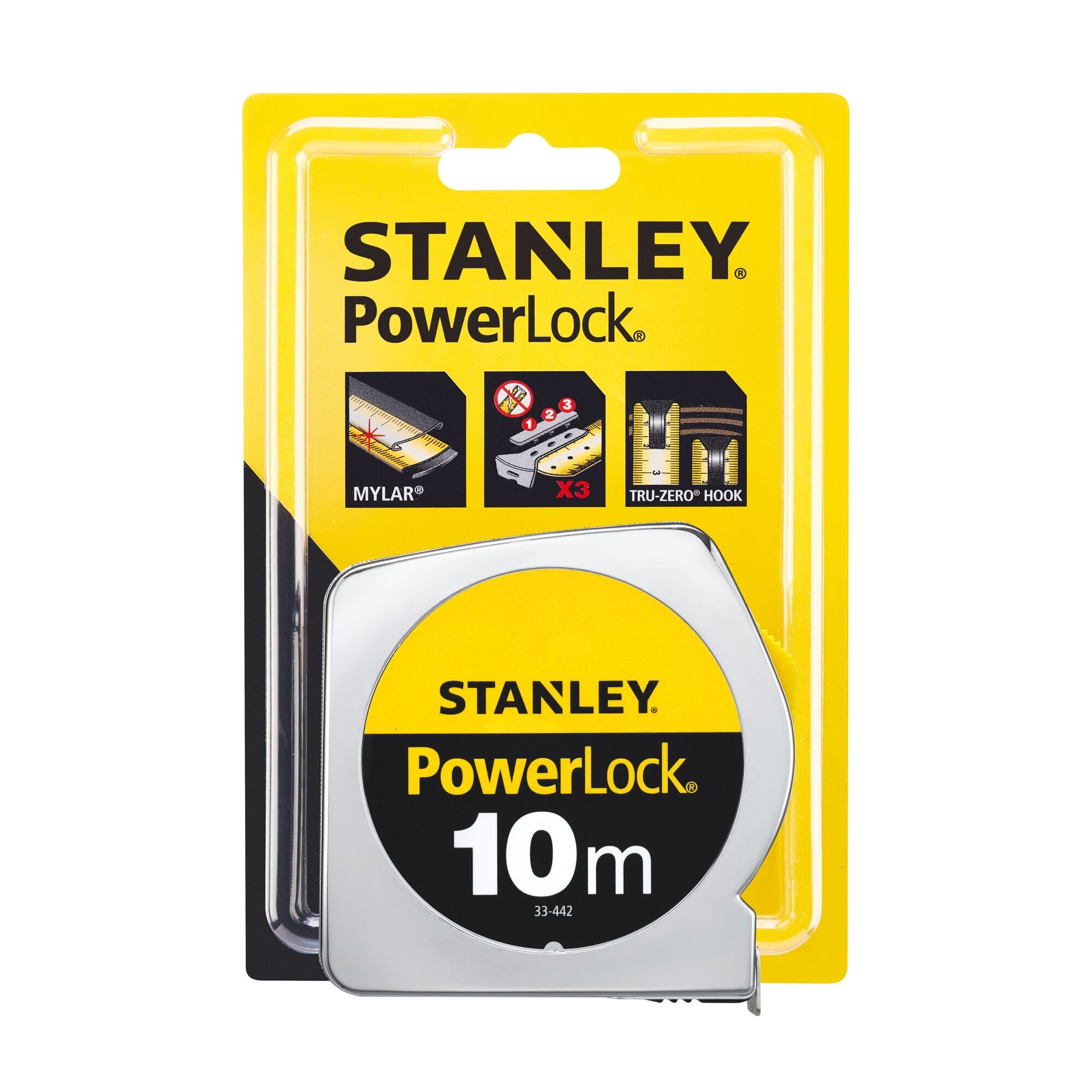 Mesure - STANLEY - 1-33-442 - 10 m x 25 mm - Powerlock Classic ABS
