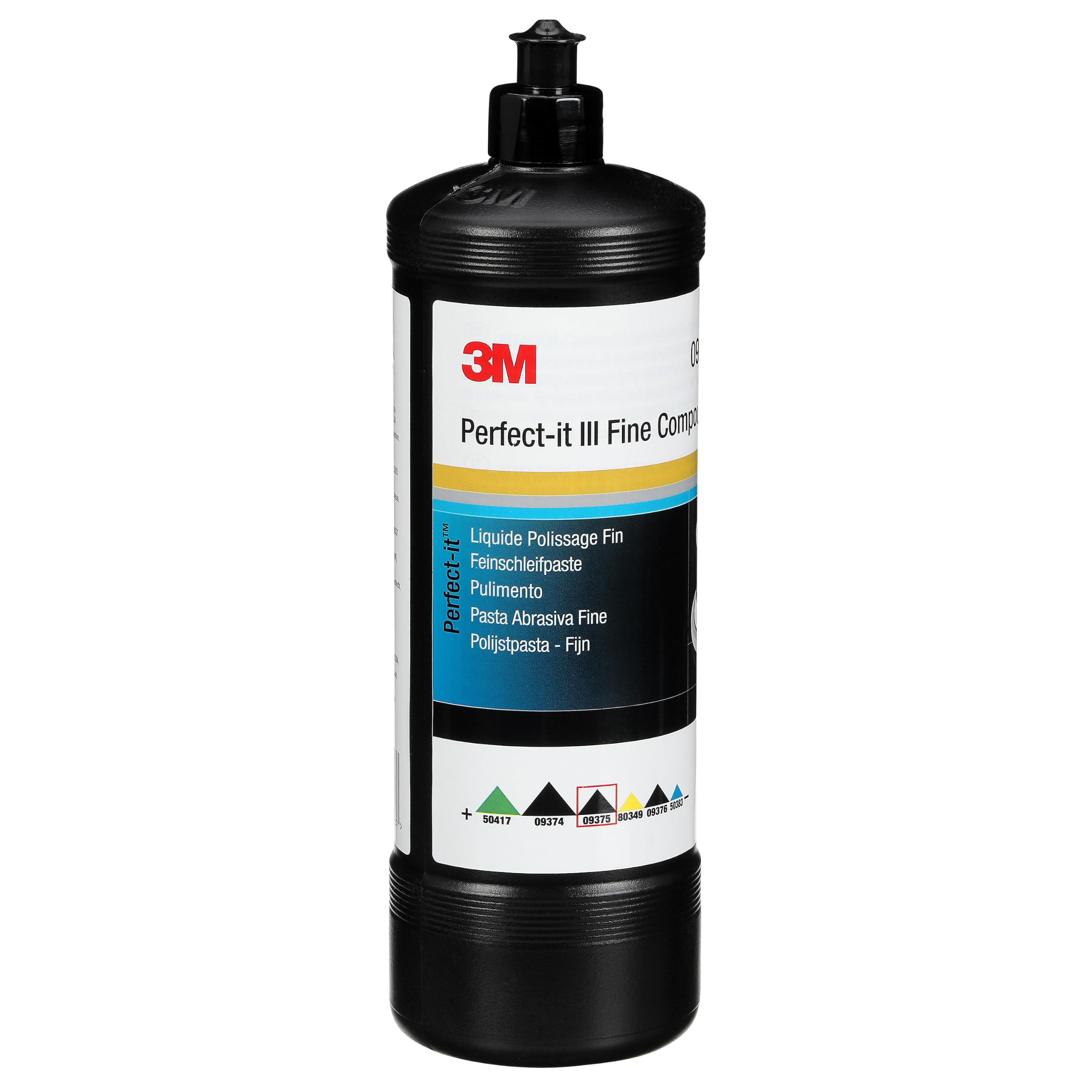 3M Feinschleifpaste Perfect-it III , Polierpaste zur Entfernung von feinen Lack-Kratzern im Automotive Bereich wie zum Beispiel die Beseitigung von Kratzern oder Schäden durch Autowaschanlagen, 1 L
