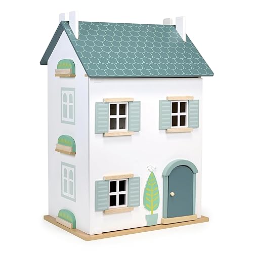Willow - Casa de muñecas grande de madera, un palacio mágico para el tiempo de juego con panel abierto oscilante, aumenta el tiempo de juego con