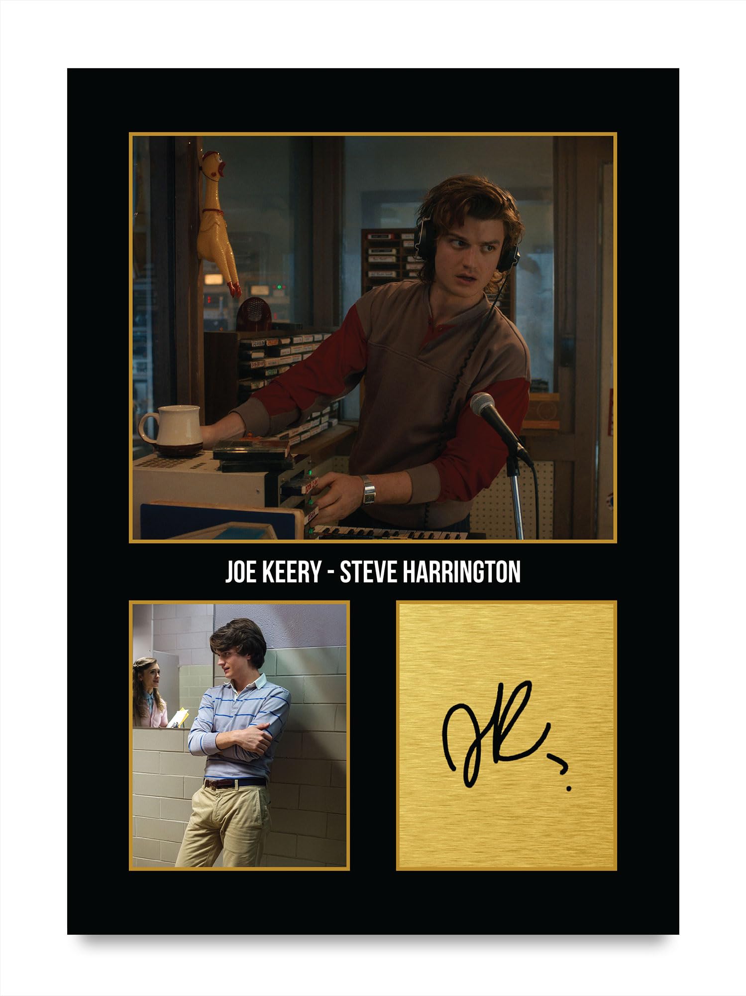HWC Trading Joe Keery Stranger Things Steve Harrington Gifts Printed Signed Autograph Picture for TV Show Fans - A4 Print Only (ID-005195)