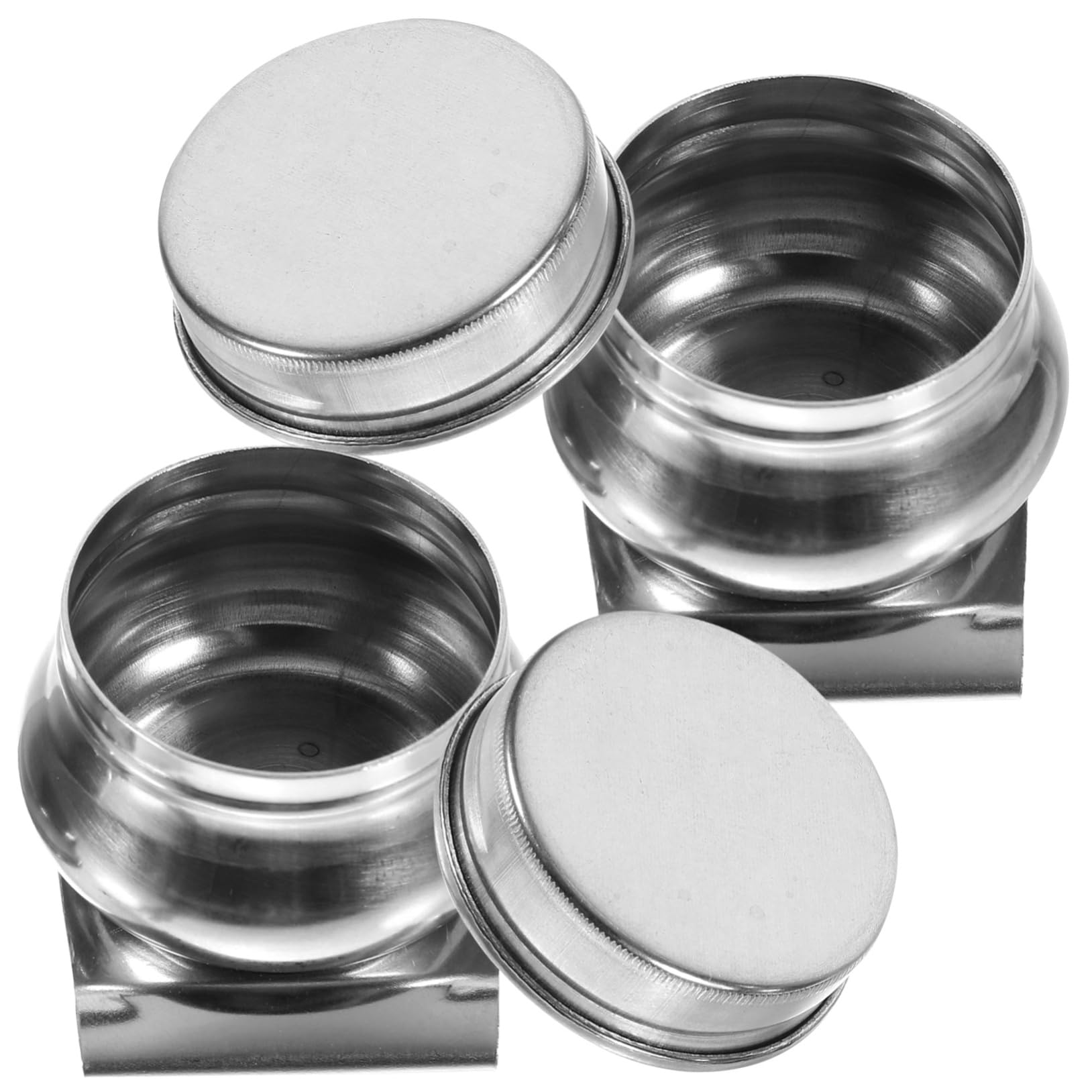 Housoutil Professional Oil Painting Palette Cups Stainless Steel Cups for Pigment Mixing