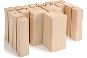 BeaverCraft BW19 Basswood Carving Blocks Whittling Set