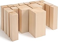 BeaverCraft BW19 Basswood Carving Blocks - 19 Soft Unfinished Whittling Wood Blocks Set for Crafts, Beginners & Pros