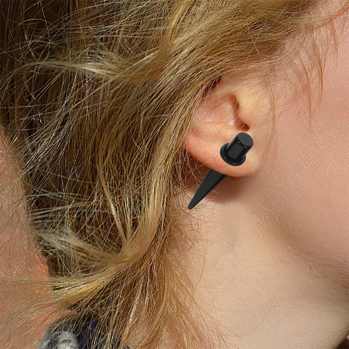 YARNOW Black Acrylic Ear Stretching Taper Set, 46 Pieces for Piercing