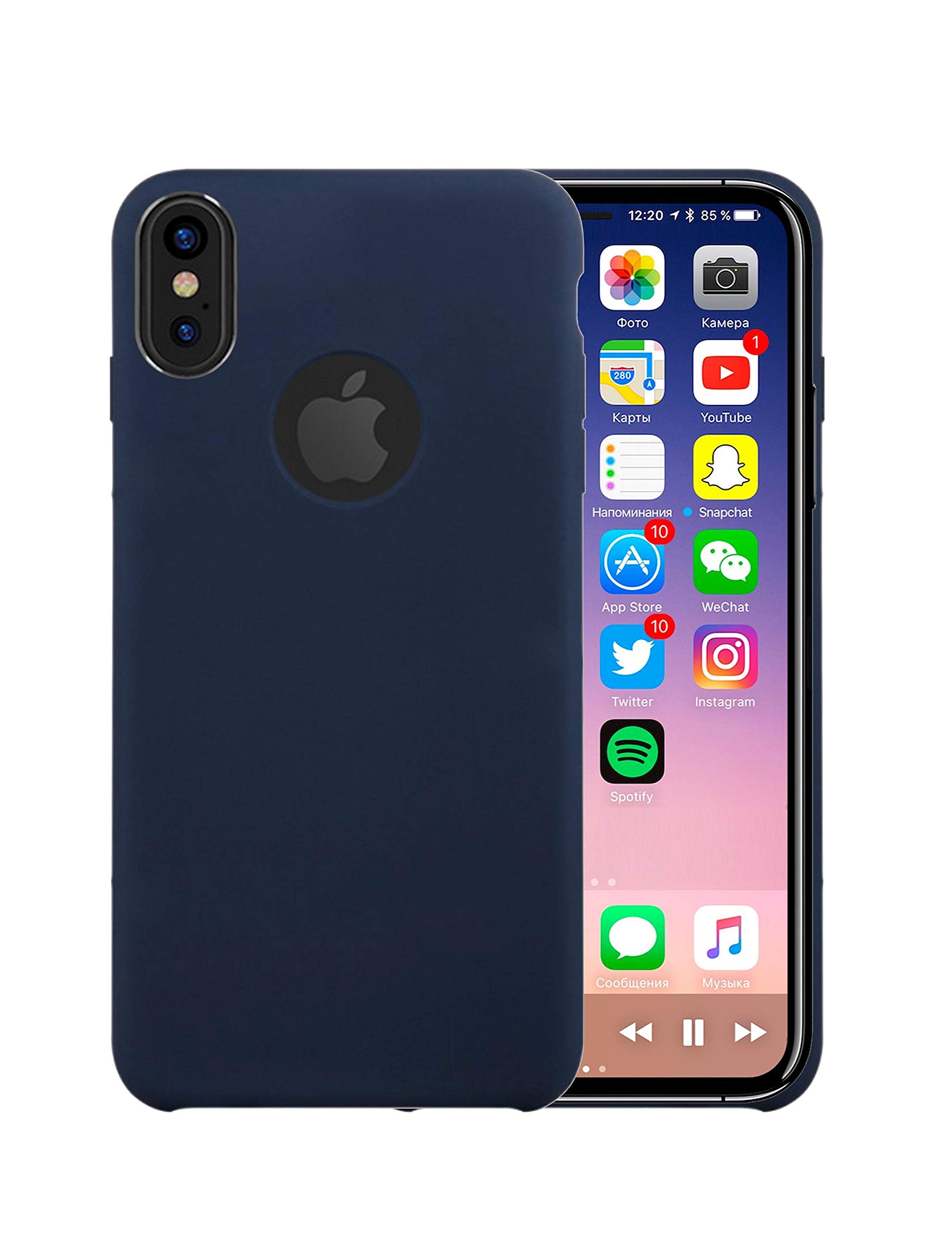 Apple iPhone X Joyroom Lyber Series Back Case Cover - Navy Blue