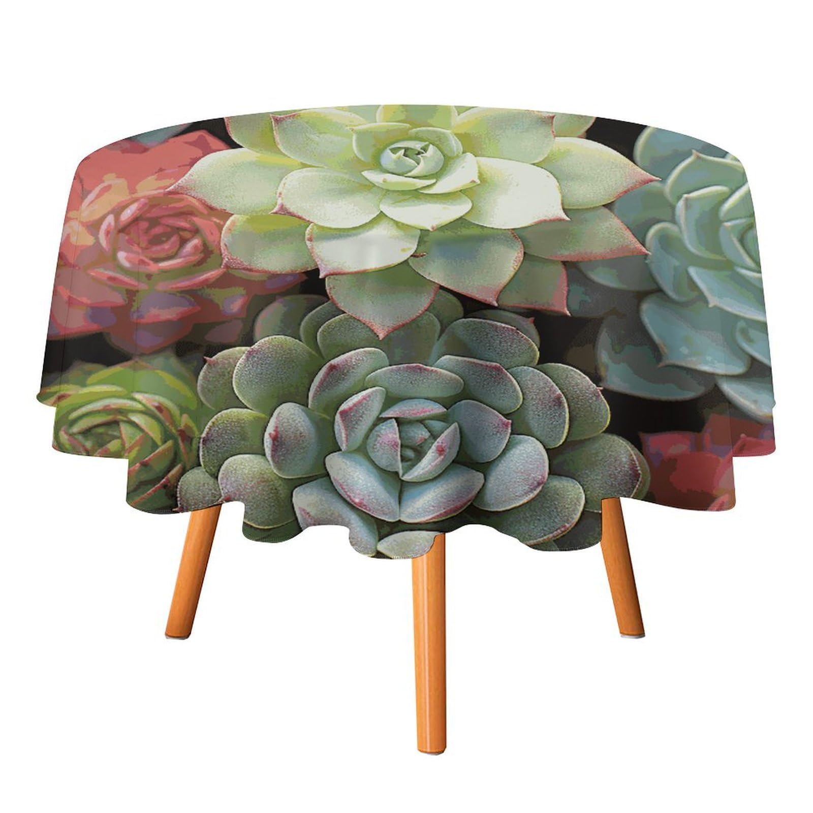 Nappe ronde en polyester imprimée nappe décorative d'extérieur patio