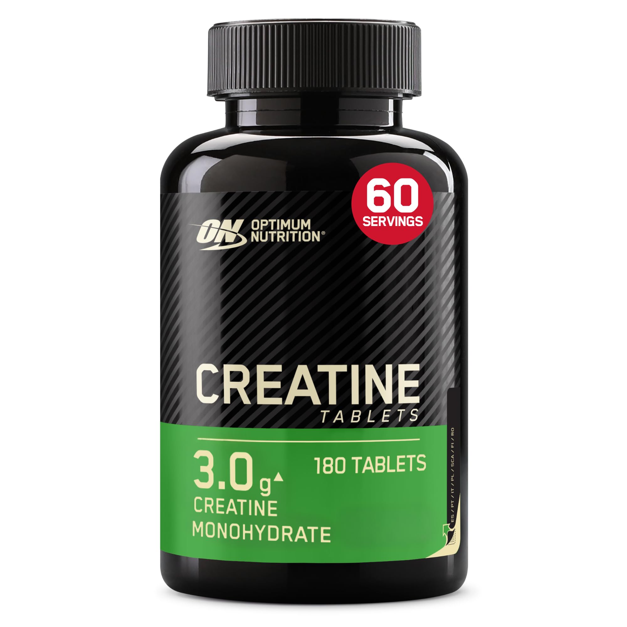 Optimum Nutrition Creatine Tablets – 3 g di Creatina Monoidrato per Porzione per Supportare le Prestazioni Durante l’Allenamento ad Alta Intensità – 60 Porzioni (180 Compresse)