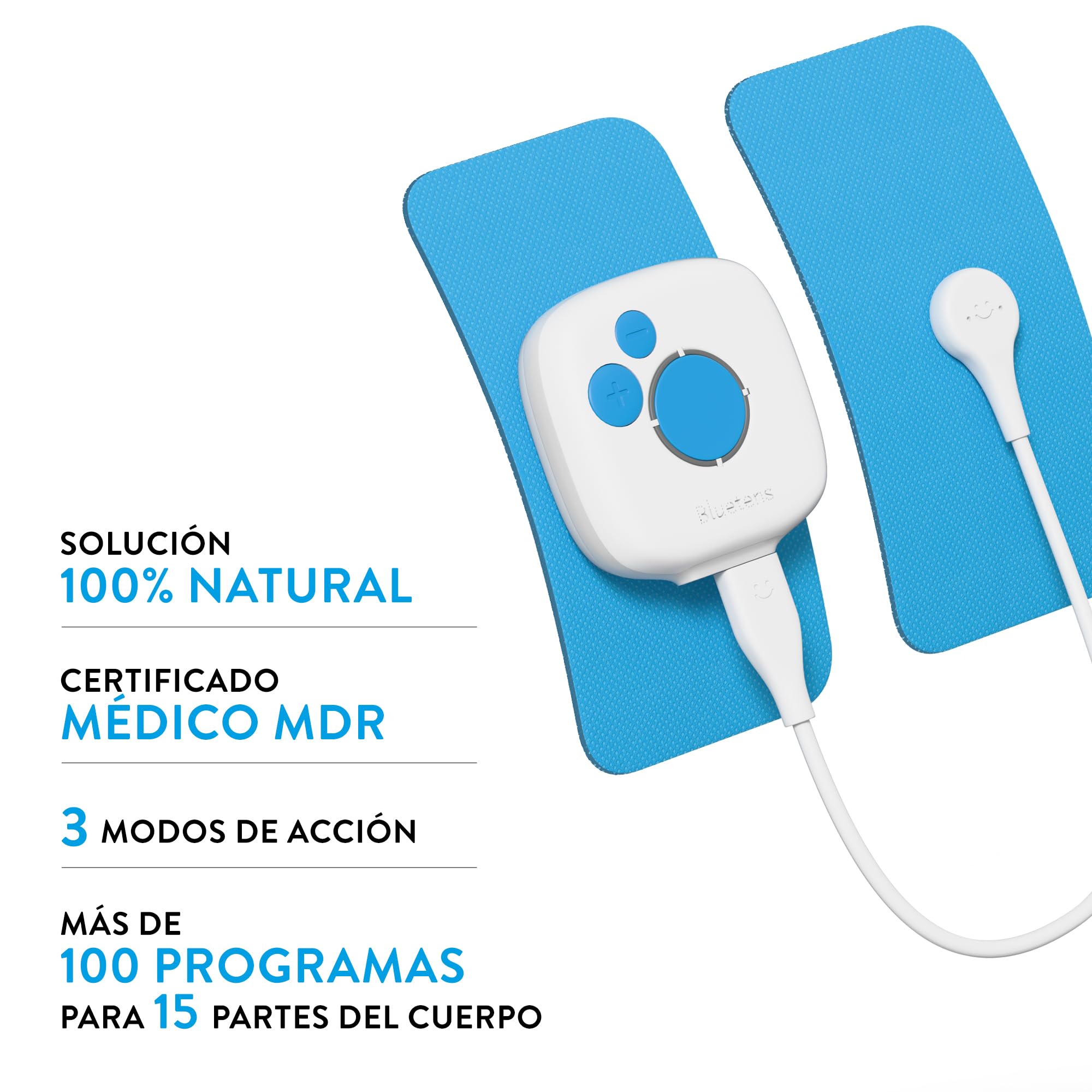 Bluetens Classic 2 Electroestimulador Conectado TENS/EMS Dispositivo de Electroestimulación Muscular y Antidolor para Terapia, Relajación Rehabilitación y Masaje Deportivo mediante Electroestimulación