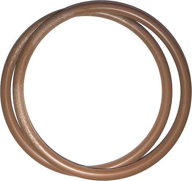 Linic Products UK Made Bag/Purse Handles, Plastic, Round, Brown Wood Effect, 1 Pair, Large, 20cm, Macrame, Sewing (S7797). Free UK Postage.
