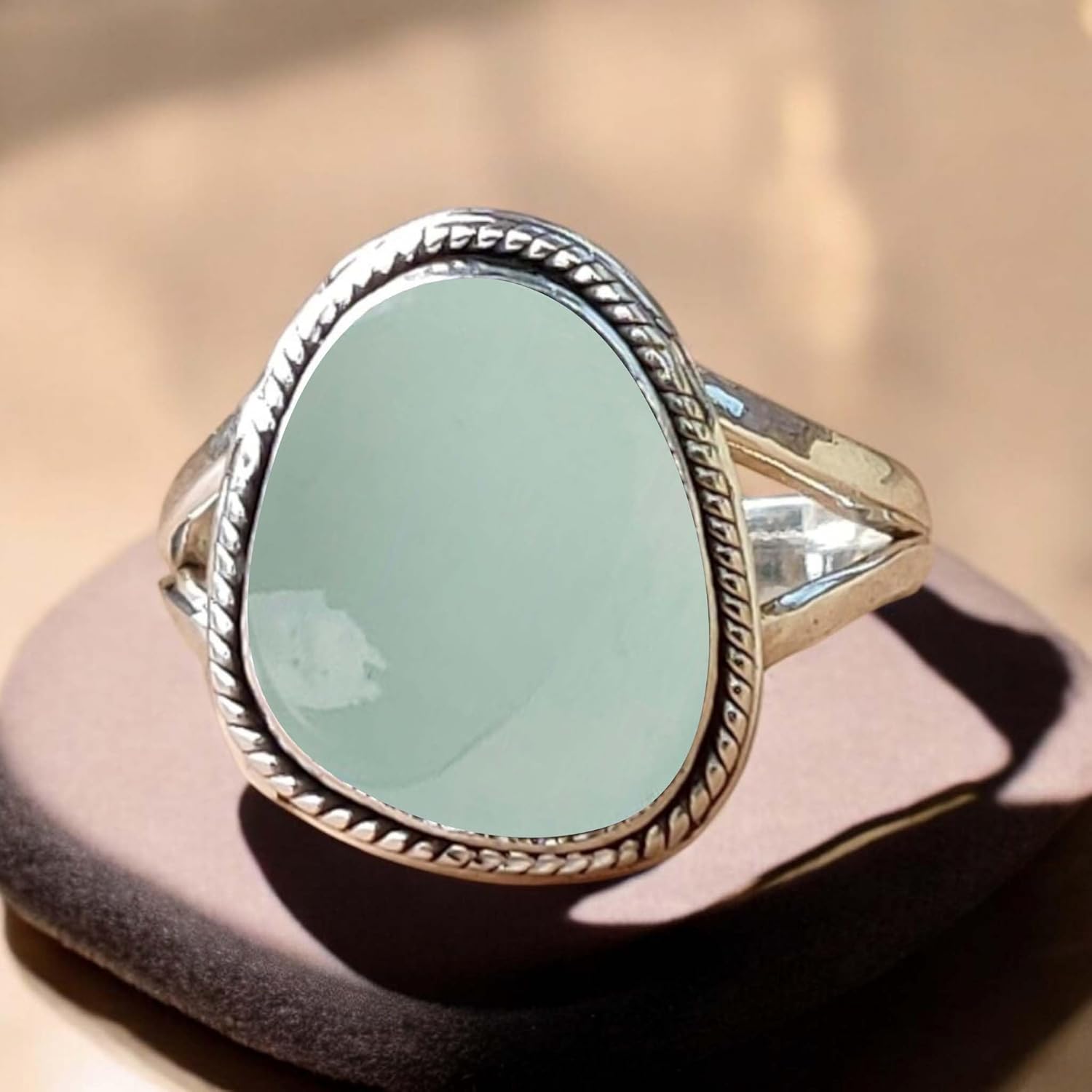 925 Sterling Silver Handmade Gemstone Ring For Women Perfect Present Gift For Her Free Shape Jewelry By NKG