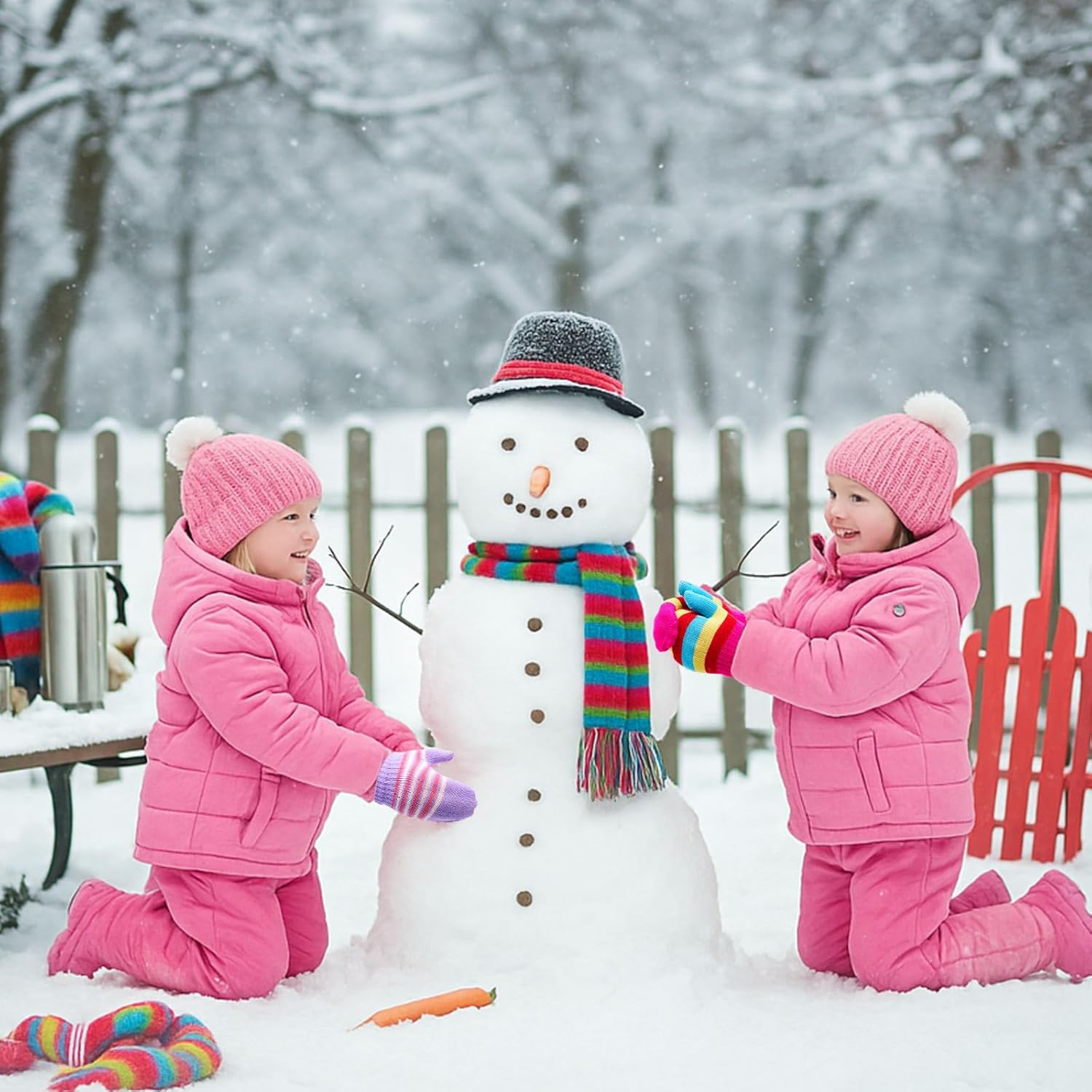 Hercicy Toddler Mittens Ages 2-4 Winter Magic Stretch Gloves Little Kids Warm Knitted Gloves for Baby Boys Girls - Image 6