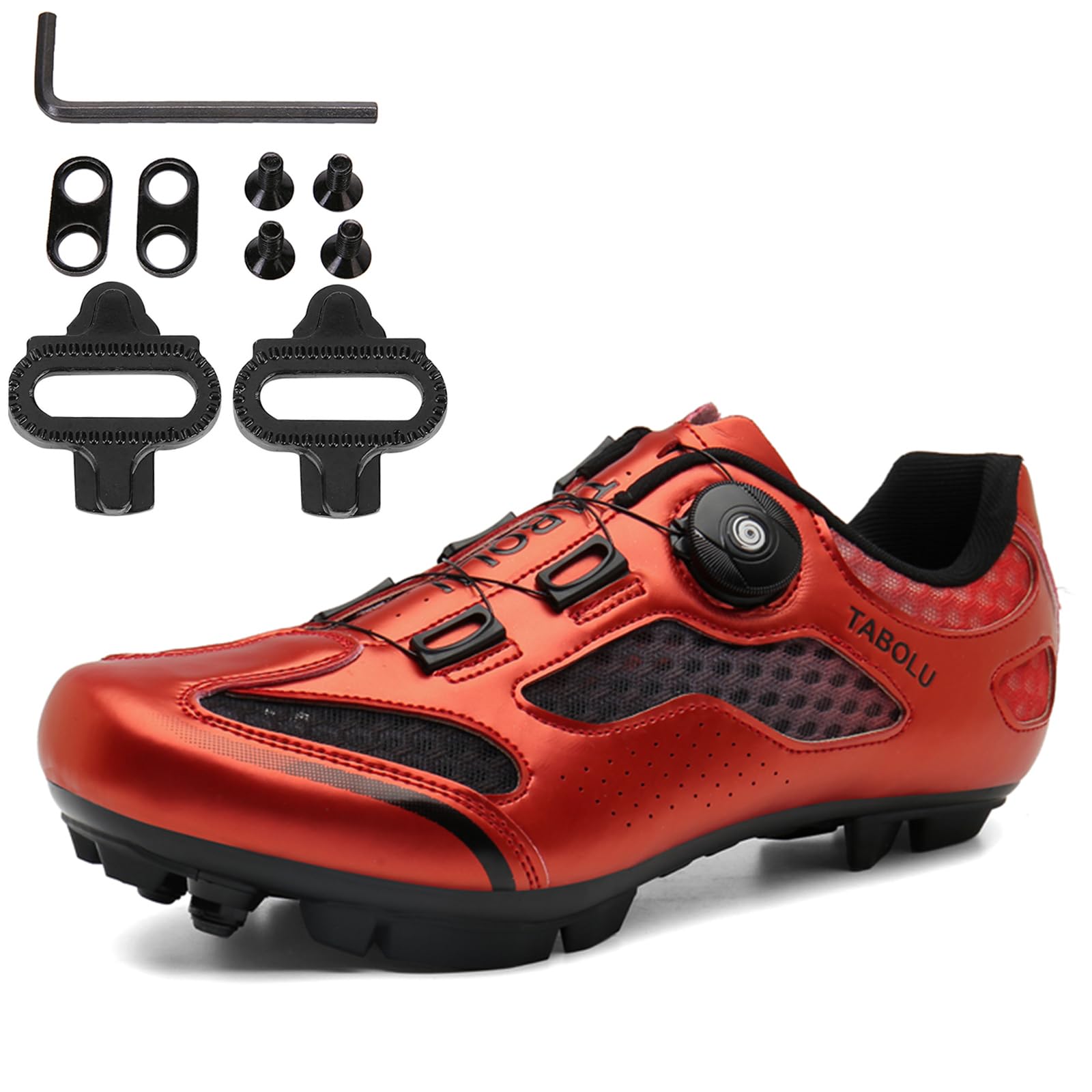 Scarpe MTB Uomo Donna Scarpe Mountain Bike Compatibili con Pedali SPD 2 Bulloni con Tacchette Scarpe Ciclismo All'aperto
