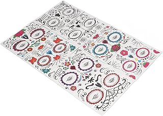 Adesivo de Tatuagem de Rosto de Halloween, 8 Folhas de Maquiagem de Rosto de Halloween Adesivo de Tatuagem, Adesivo de Tatuagem de Rosto Temporário Almofadas de Brinquedo de