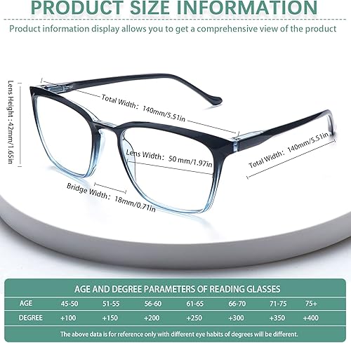 Miniatura 6 de COJWIS Paquete de 3 lentes de lectura progresivos multienfoque para mujeres y hombres, protección UV, lentes de sol multifocales con bisagra de