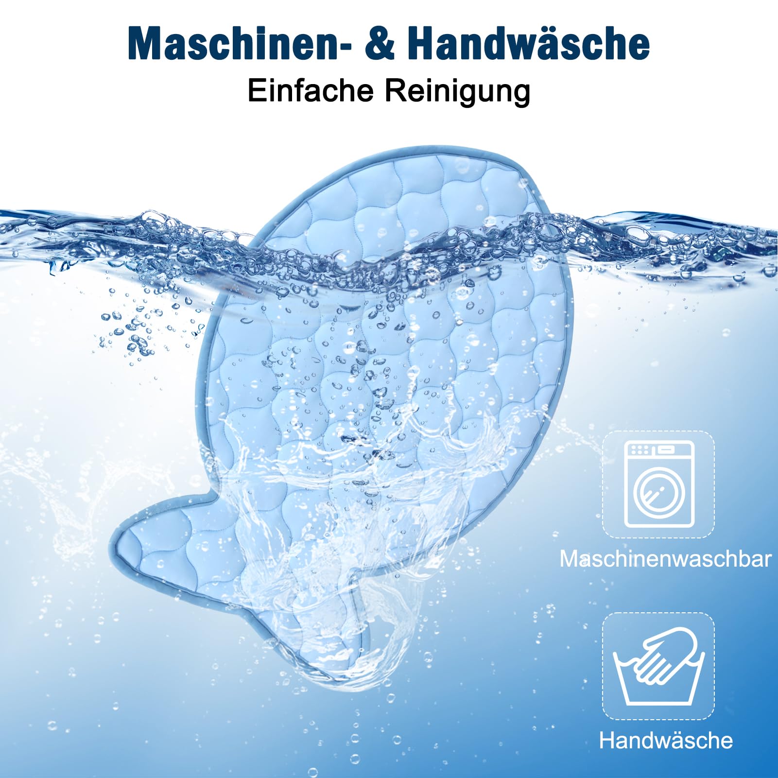 SZEE Fischformen Kühlmatte für Katzen/Kleine Hunde, Einzigartig Selbst Kühlenden Katzenmatte im Sommer, Maschinenwaschbare und Faltbare Katzenkissen für Zuhause/Reise/Sofa/Auto, 69x46cm