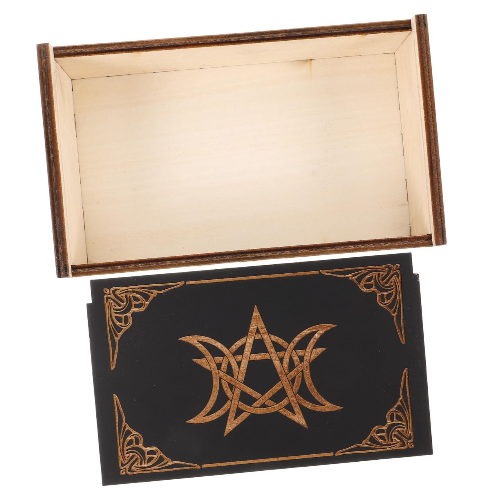 Sosoport Lot De 4 Boîtes En Bois Pour Cartes De Jeu Organiseur De Cartes Rangement De Cartes Étui Pour Cartes Conteneur En Bois Organiseur De Cartes Noir