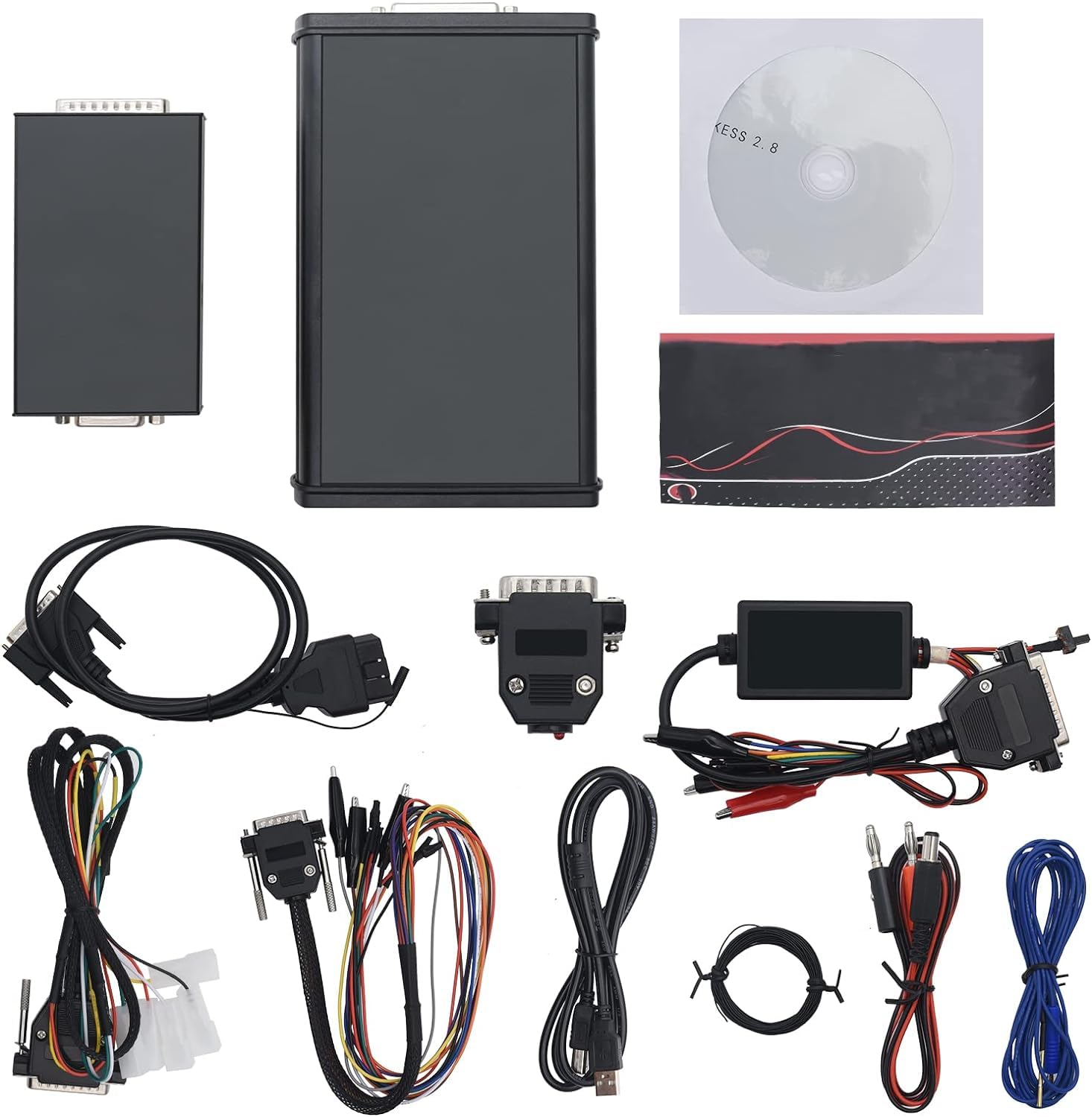 Geloo Programador Escáner de Diagnóstico ECU-OBDII para Coche | Herramienta de Mejora de Potencia ECU de Programación para Kess V2 5.017 V 2.80, Programador de Diagnóstico