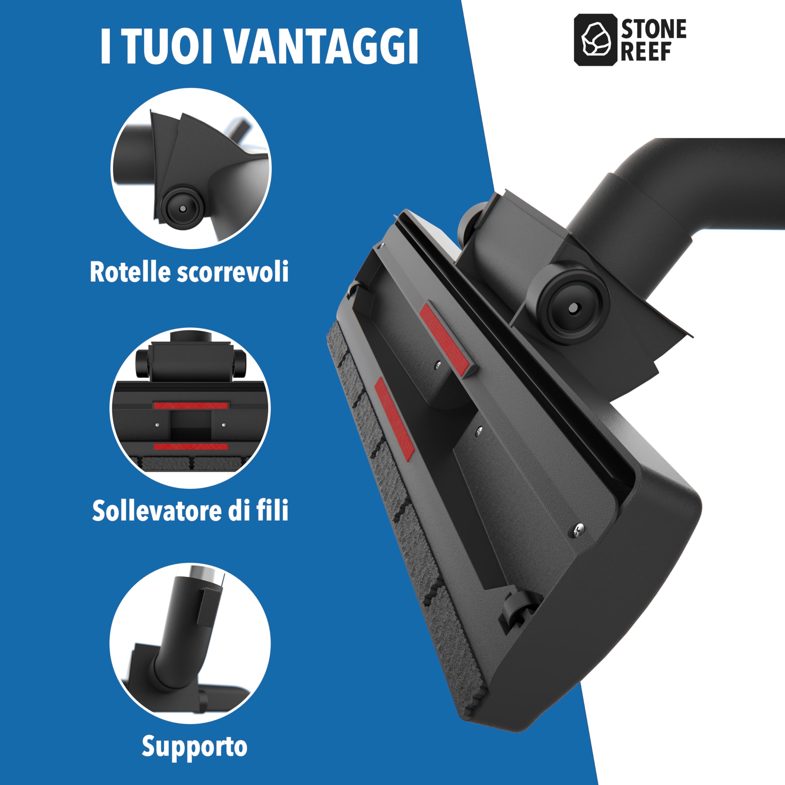 Bocchetta Combinata Per Pavimento 35mm &ndash; Adatta Per Miele S2, S4, EcoLine, Easystretch