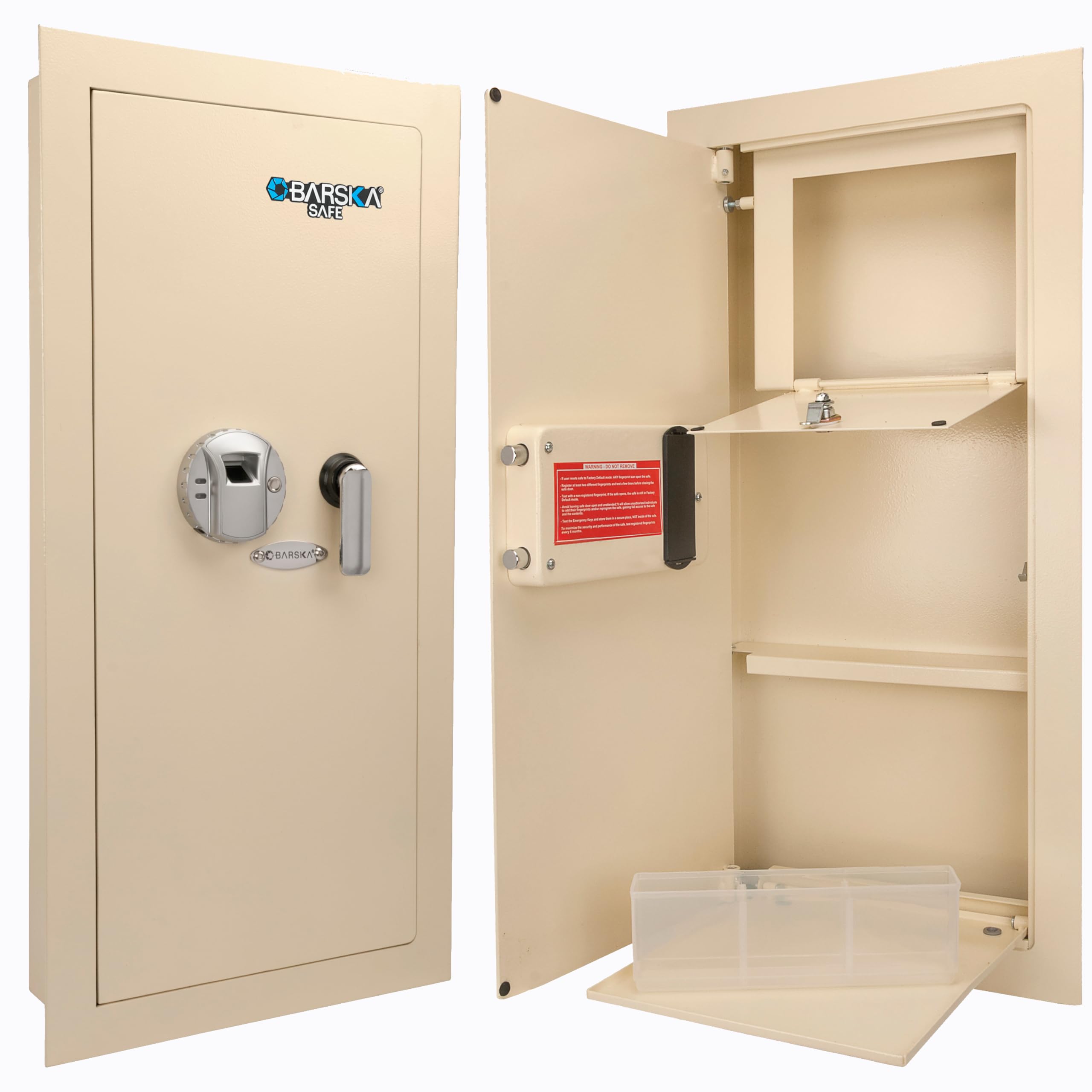 Barska Large Biometric Wall Safe sold for $150 at auction (list price $1,211)