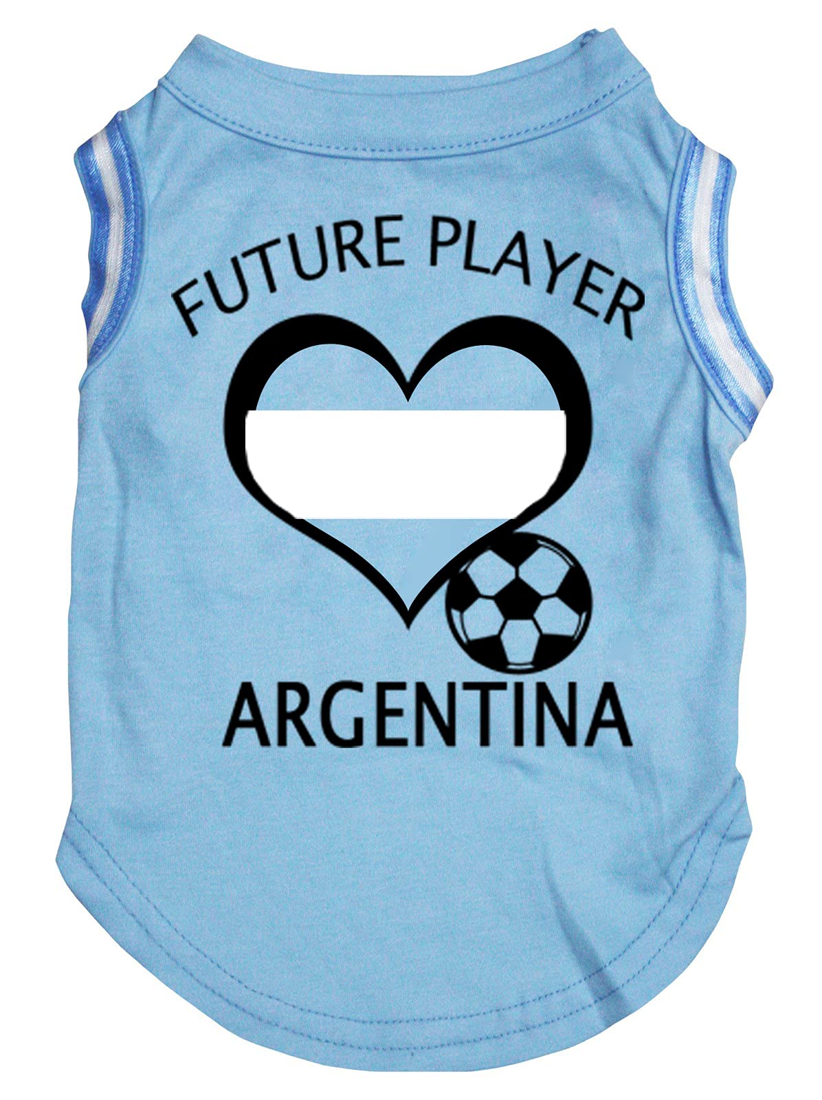 T-shirt pour chien Argentine bleu en taille L, vêtement avec drapeau Future Player