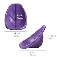 Vista 3 de ECR4Kids Leaf Asiento de suelo, silla mecedora, morado, 6 piezas