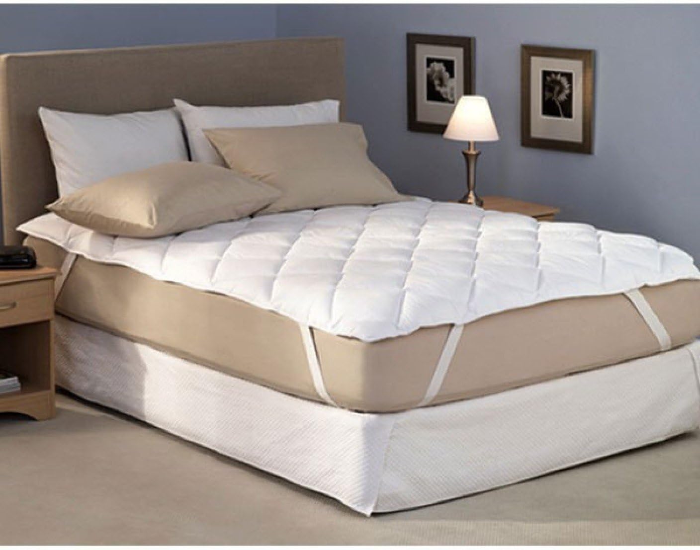 RRC Cotton 300 TC Mattress Protector (White_72"x72")