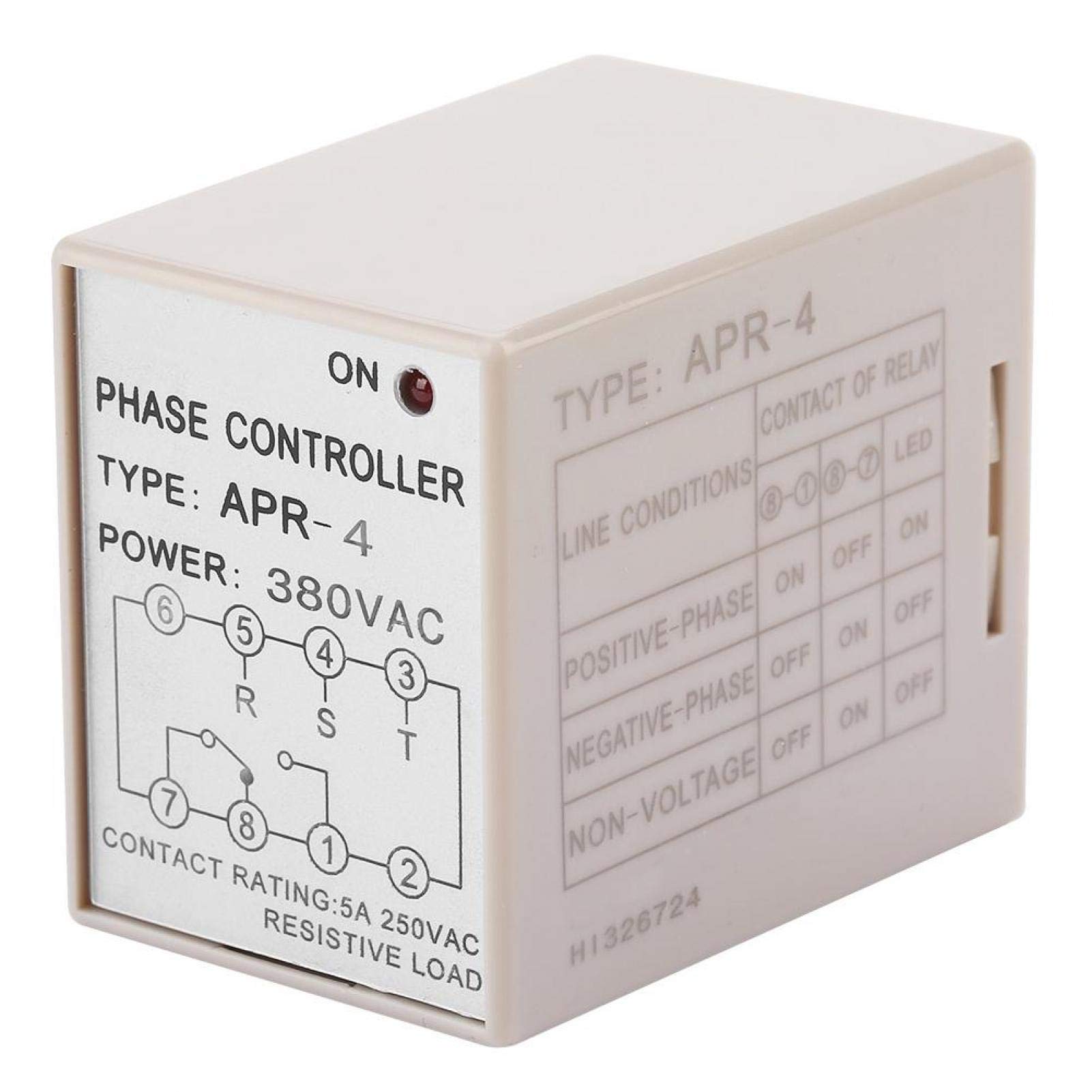 TyenazaPhase Sequence Relay, Phase Sequence Relay with DIN Rail, Phase Sequence Controller for Motors Compressor Pump Fan Blower (380VAC)