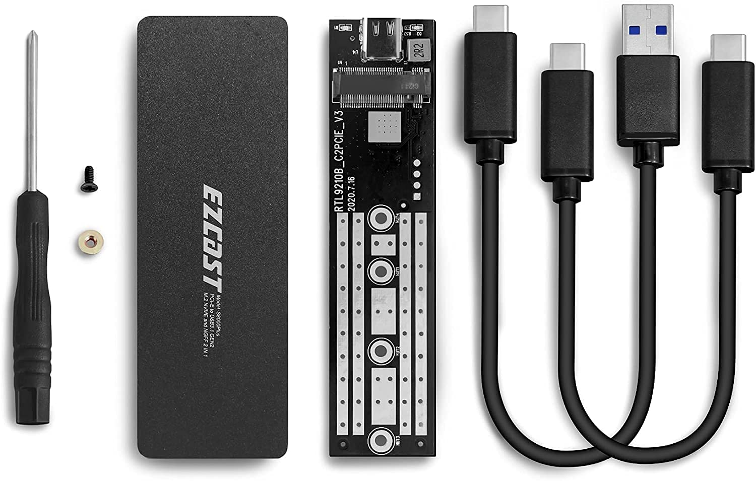 MICROWARE S8000 SSD M.2 NVME SSD Enclosure Adapter, USB C 3.1 Gen 2 (10 Gbps) to NVME PCI-E M-Key Solid State Drive External Enclosure for NVMe PCIe 2230/2242/2260/2280 (B09GFLBT8M) Amazon Price History, Amazon Price Tracker