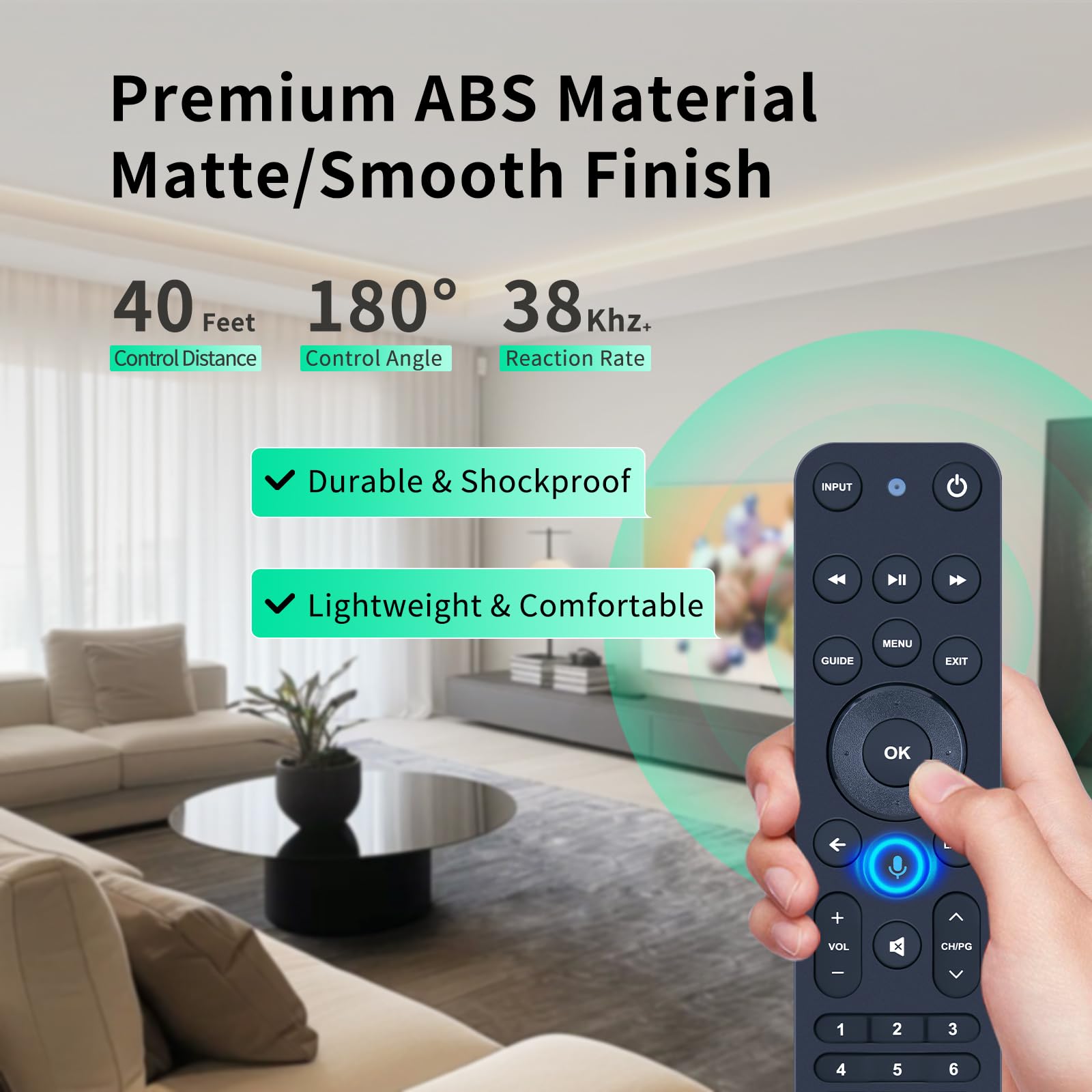 Mando a distancia de repuesto de voz para Verizon FiOS TV todo en uno, compatible con MG3-R32140B y VRC4100 BLE