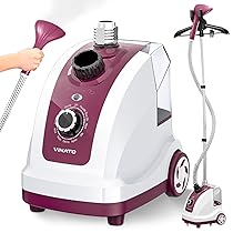 VINATO Stiratrice Verticale, Ferro da Stiro Verticale a Vapore con Serbatoio Dell’acqua, 11 Funzioni di Vapore Stiratore Verticale, Spazzola a Vapore per Tutti i Tipi di Tessuti – 1950W