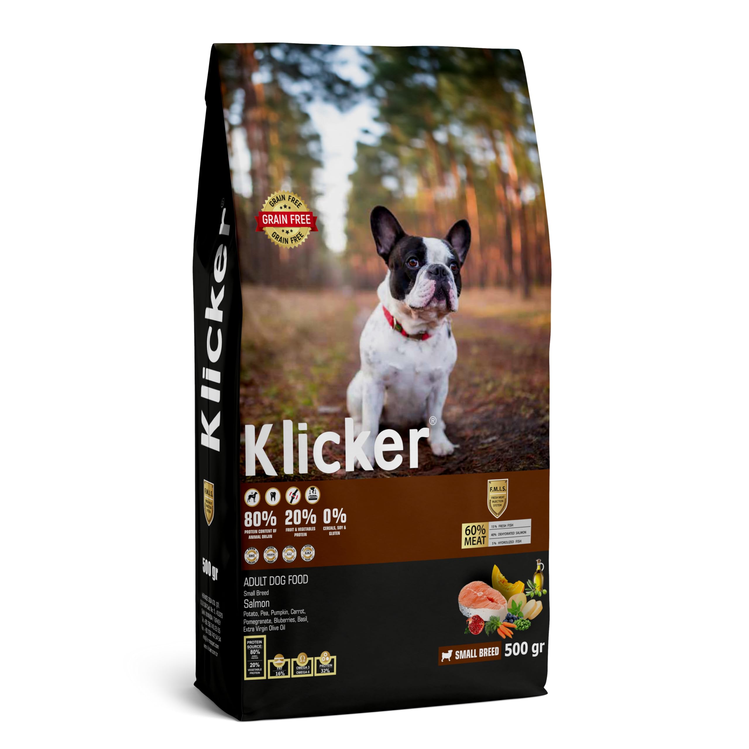 Tahılsız Yetişkin Köpek Maması Mini Irk Somonlu 500gr