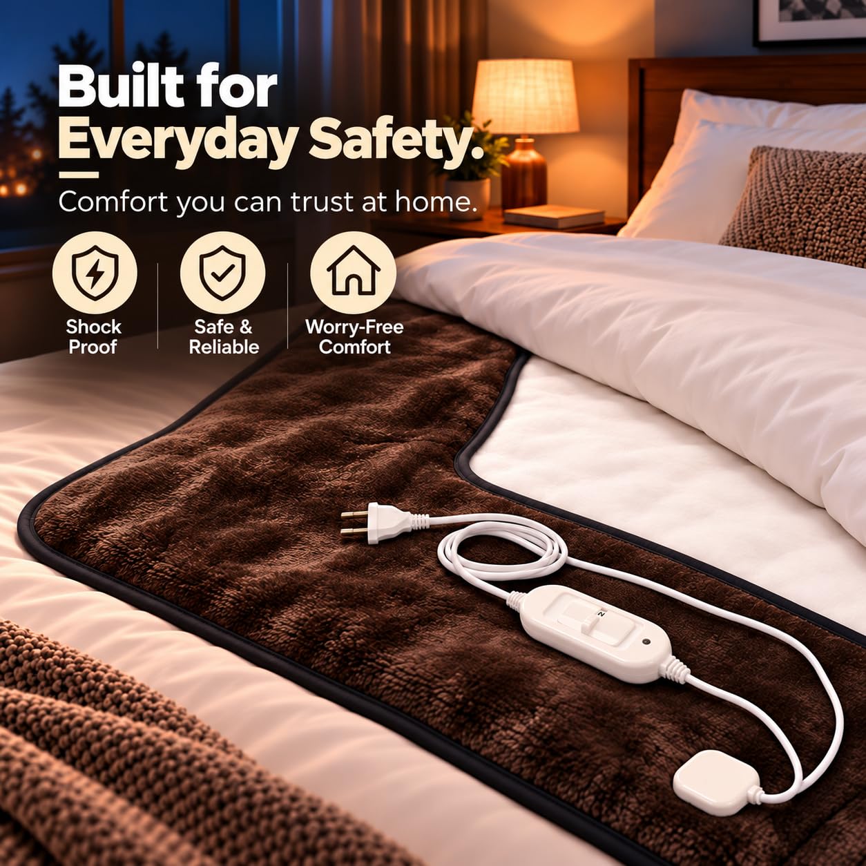 Utopia Bedding Fur Fleece Electric Blanket -2