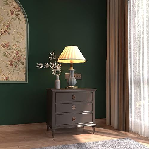 Miniatura 3 de VOLEAAR Papel adhesivo verde oscuro de 15.7 x 393.7 pulgadas, papel tapiz de vinilo adhesivo de vinilo impermeable de color sólido para