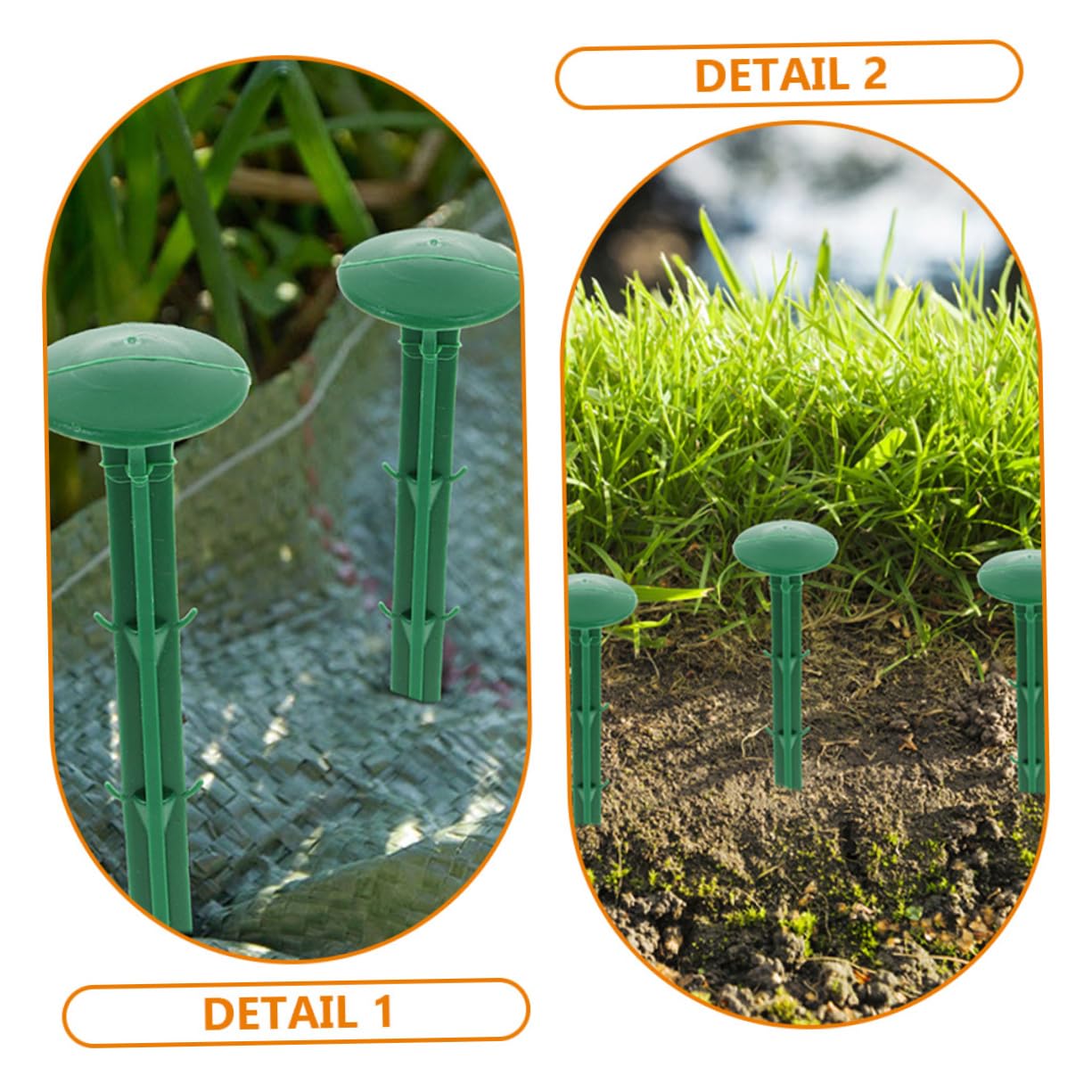 HANABASS Picchetti da Giardino Resistenti e Non Facili da Rompere 150 Pezzi in Plastica Verde per Fissaggio Telo Pacciamatura e Teli da Giardino per Uso Esterno
