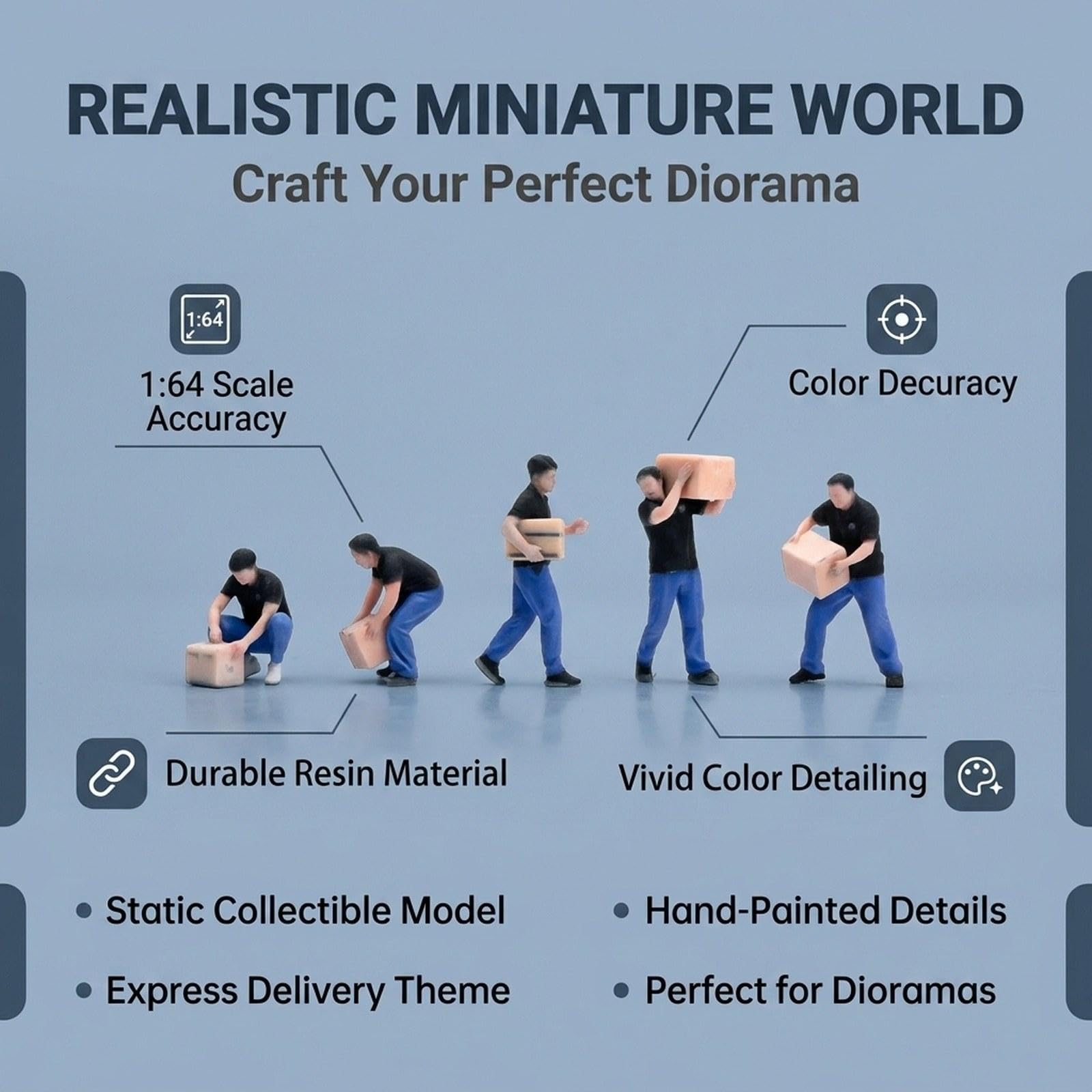 Set di Figure di Fornitori in 1:64, Decorazione di Moda per Ufficio,