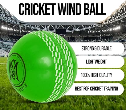 Wind Cricket Balls - Indoor & Outdoor Soft Training Cricket Balls for Skills Coaching Practice