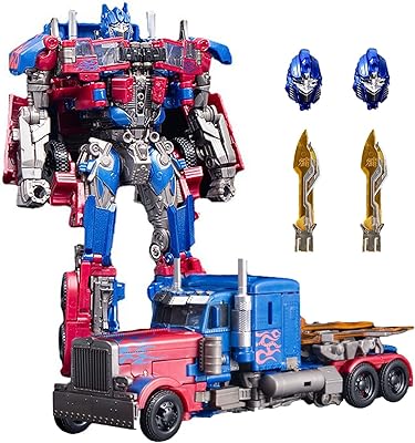 QCCX Car Robot Toys, Deformation Toy Cars, Action Figure with Two Extra Interchangeable Head - Part of Alloy