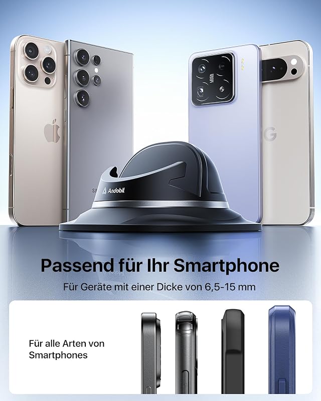 andobil 2025 Műszerfali Telefontartó Autóba - Erős Tapadású Mobiltelefon Tartó iPhone 16/15/14/13/12/11 és Samsung S24/S23 Készülékekhez