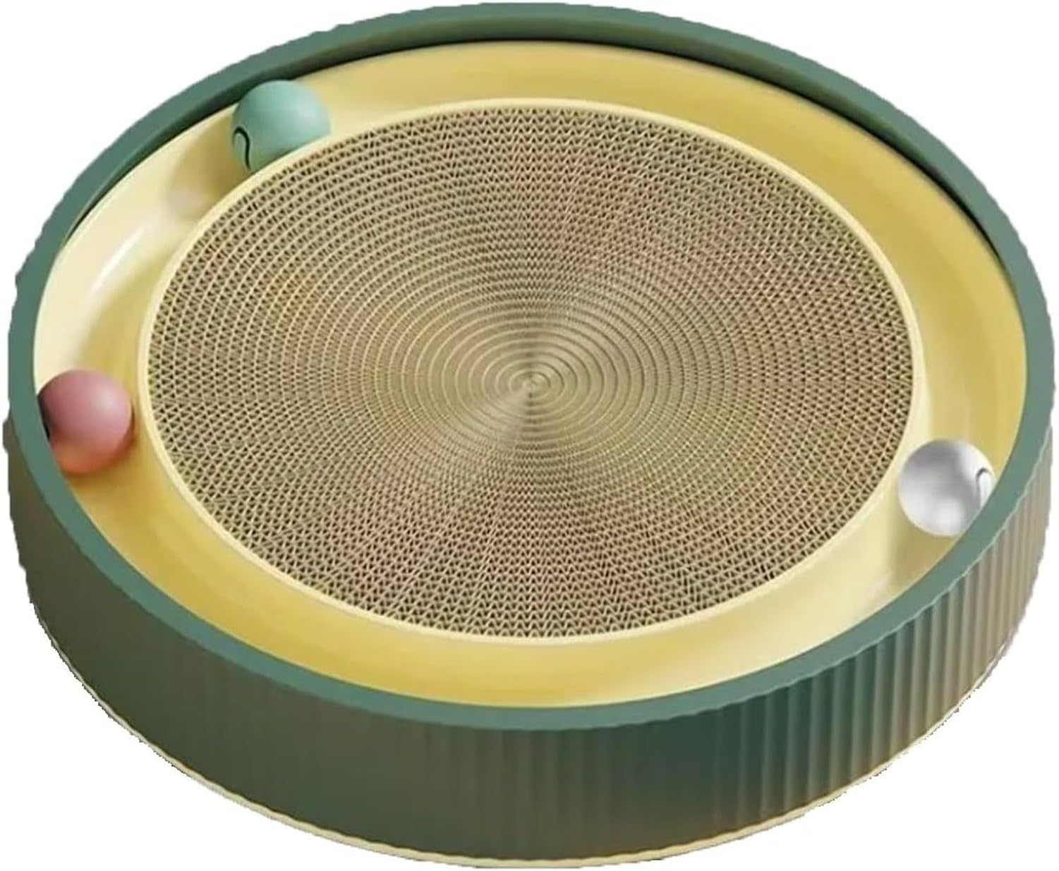 WOMGKDA Cat Scratching Board, Oval Scratch Pad for Cats 50 cm Green, Furniture Protector with Sisal Surface