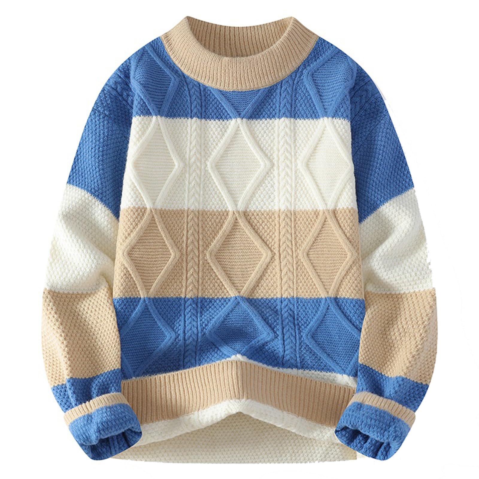 Pull Homme Hiver Doublé,Pull Tricoté pour Homme Ample Et Paresseux Pull à Col Rond pour Couple pour Hommes Et Femmes