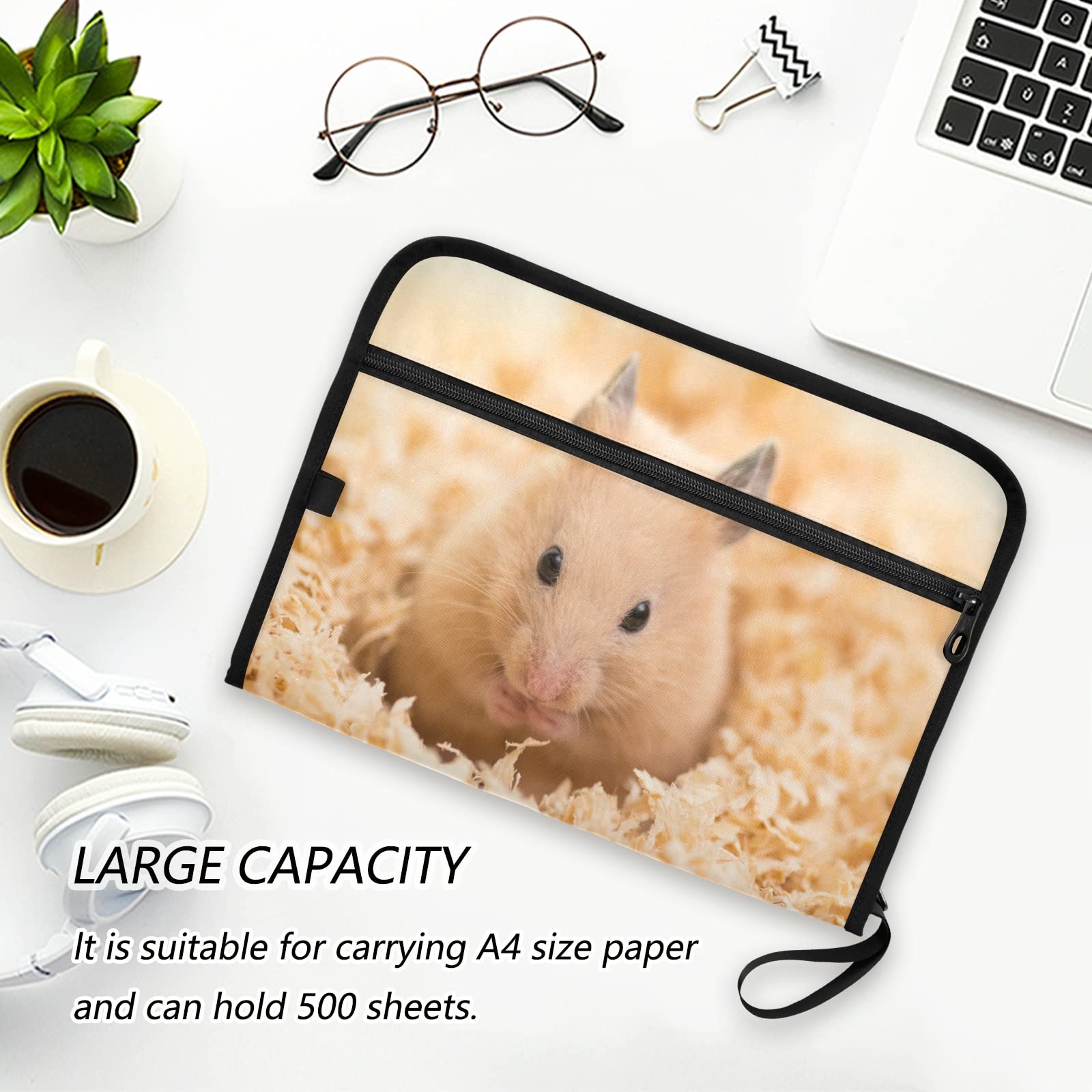 ThinkTex Accordian File Organiser With Zipper,13 Pockets Expanding File Folder Accordion Zip Document Organisers With Tabs A4 Filing Folders Expandable Folder Organiser Box File Wallet