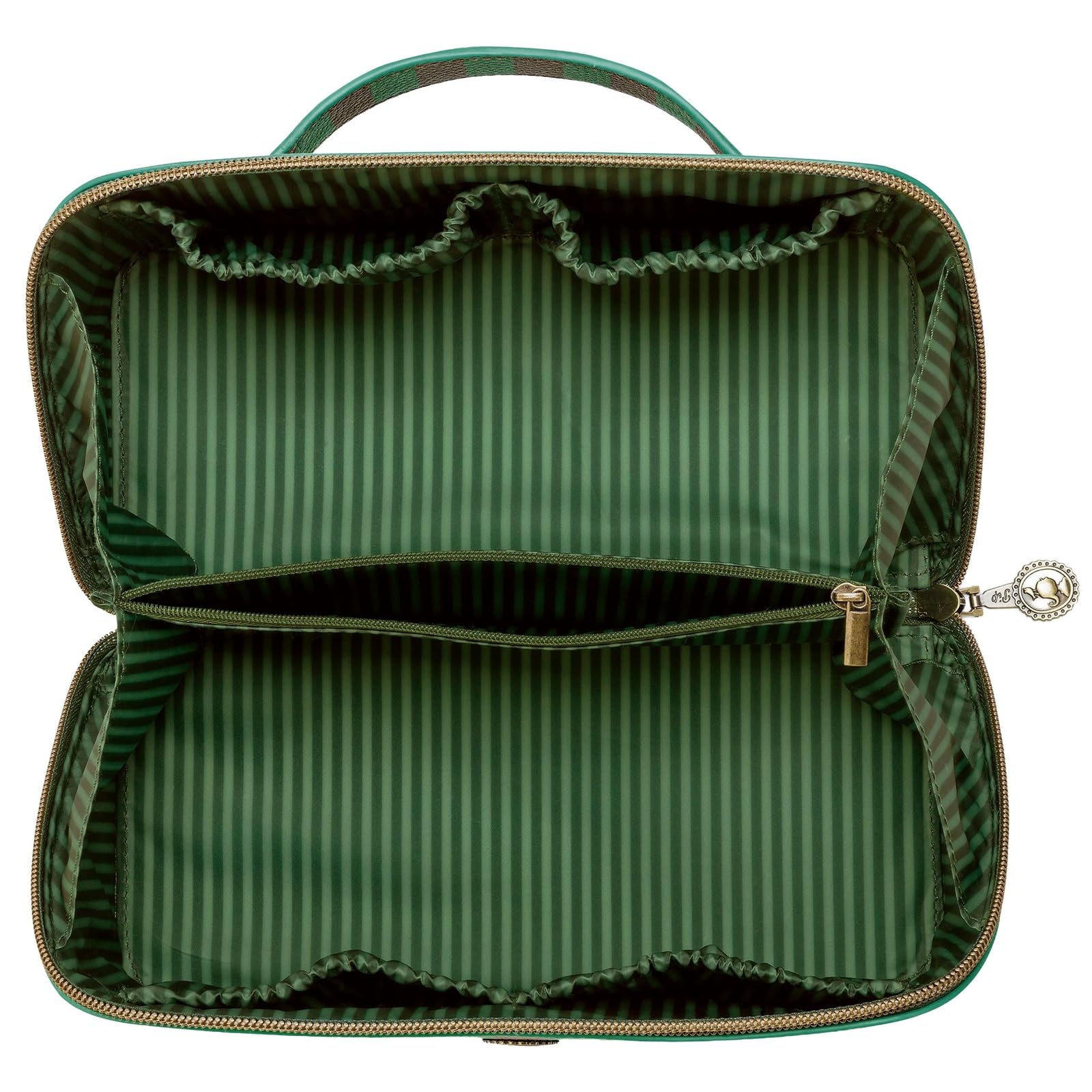 Pip Studio borsa da toilette Cyrille Cosmetic Bag Stripe Green verde marrone