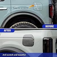 Vista 2 de HAKA TOUGH Cubierta de tapa de gas para Ford Bronco 2021 2022 2023 2/4 puertas, puerta de llenado de combustible, accesorios exteriores, fibra