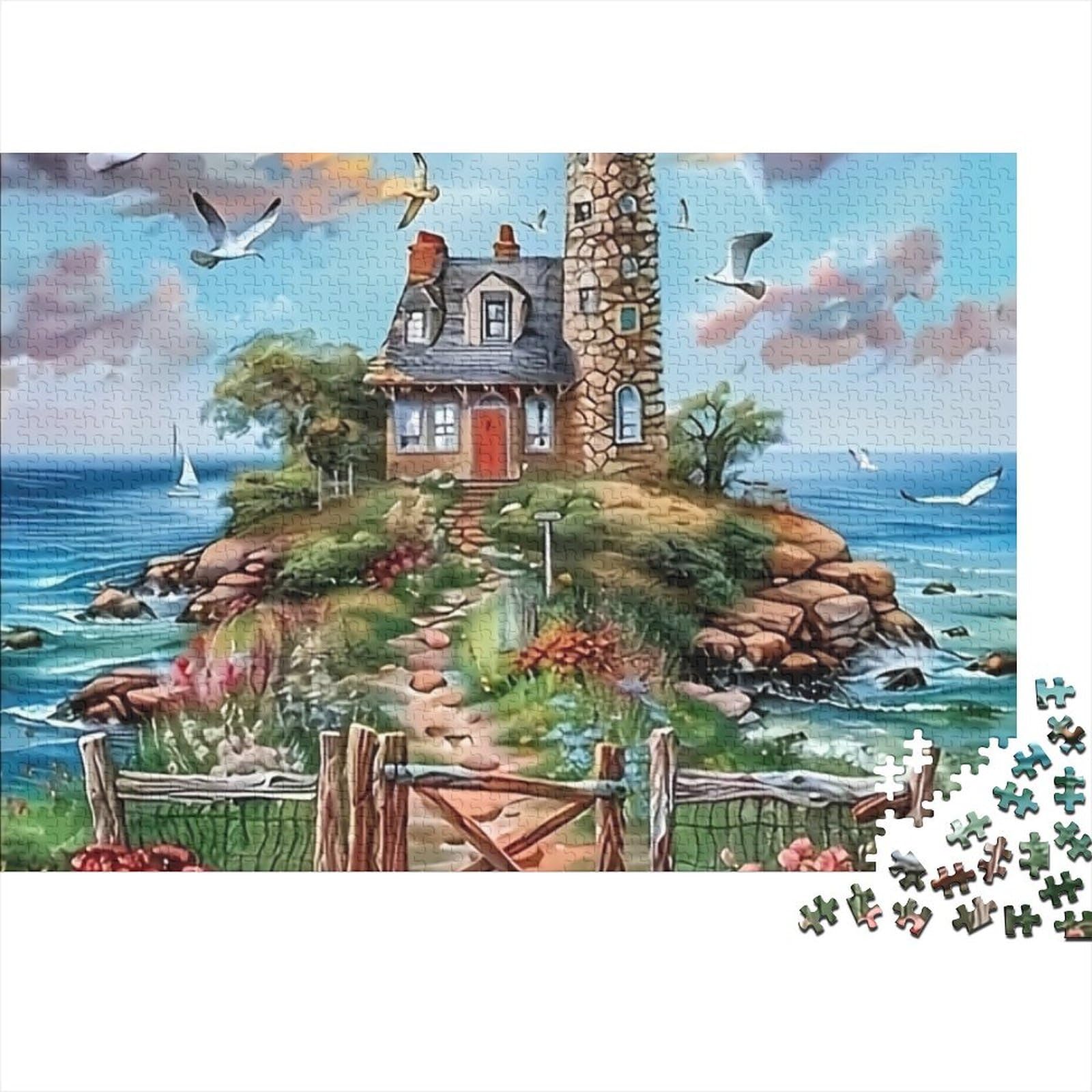 Rompecabezas para adultos de 1000 piezas: entrena tu mente con el paisaje marino de 38x26 cm 8